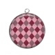 Pendentif Cabochon Argent - font triangle