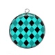 Pendentif Cabochon Argent - font triangle
