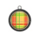 Pendentif Cabochon Argent - fond rayure