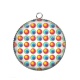 Pendentif Cabochon Argent - fond rond