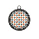 Pendentif Cabochon Argent - fond rond