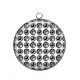 Pendentif Cabochon Argent - fond rond