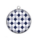 Pendentif Cabochon Argent - fond triangle