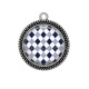 Pendentif Cabochon Argent - fond triangle