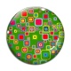Cabochon Verre - fond carreau