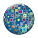 Cabochon Verre - fond carreau