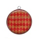 Pendentif Cabochon Argent - fond carreau