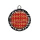 Pendentif Cabochon Argent - fond carreau