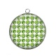 Pendentif Cabochon Argent - fond rond