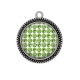 Pendentif Cabochon Argent - fond rond