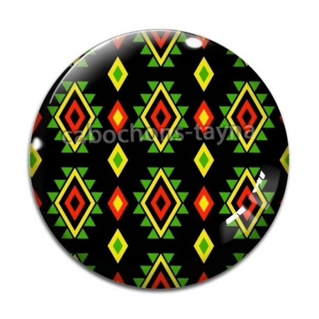 Cabochon Verre - fond afrique