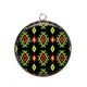 Pendentif Cabochon Argent - fond afrique