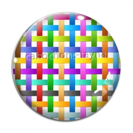 Cabochon Verre - fond rayure