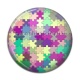 Cabochon Résine - fond puzzle