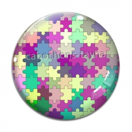 Cabochon Verre - fond puzzle