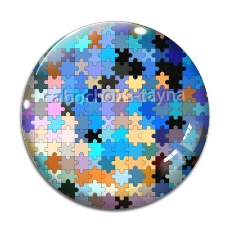 Cabochon Verre - fond puzzle