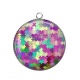 Pendentif Cabochon Argent - fond puzzle