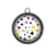 Pendentif Cabochon Argent - fond triangle