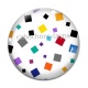 Cabochon Verre - fond carreaux
