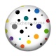 Cabochon Résine - fond pois