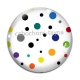Cabochon Verre - fond pois