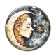 Cabochon Verre - femme lune