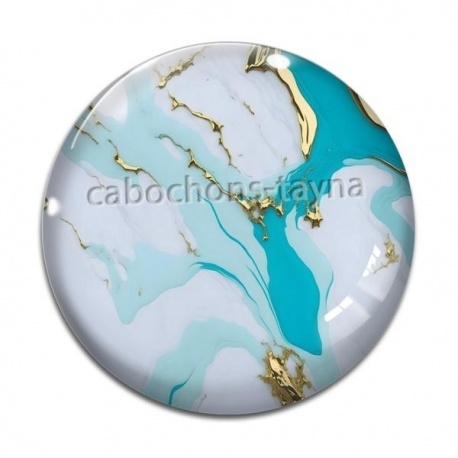 Cabochon Verre - fond effet marbre