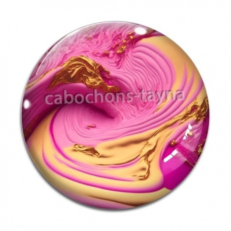 Cabochon Verre - fond effet 