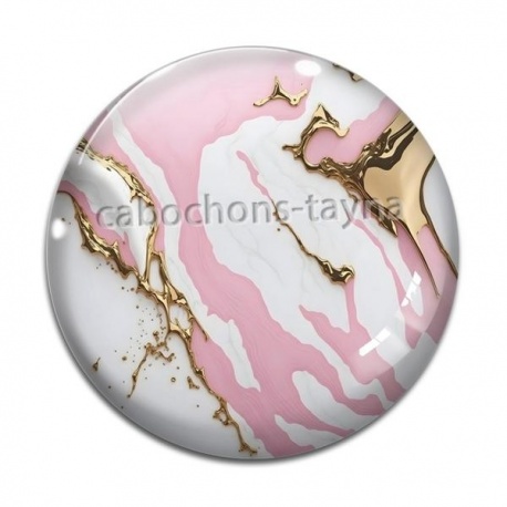 Cabochon Verre - fond effet marbre