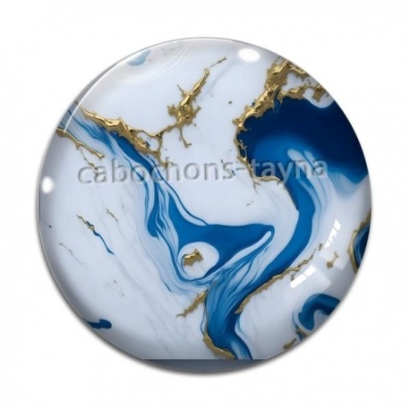 Cabochon Verre - fond effet marbre