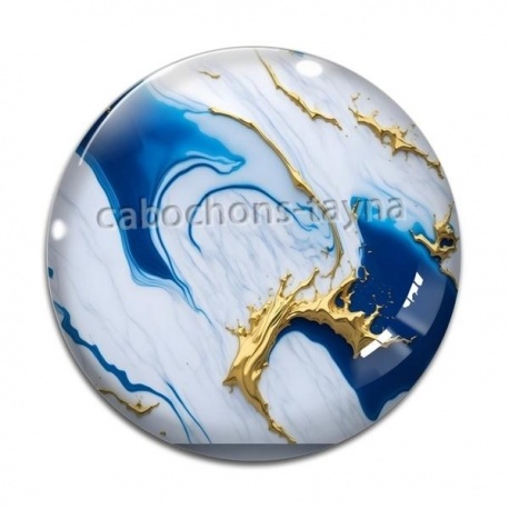 Cabochon Verre - fond effet marbre