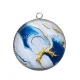 Pendentif Cabochon Argent - fond effet marbre