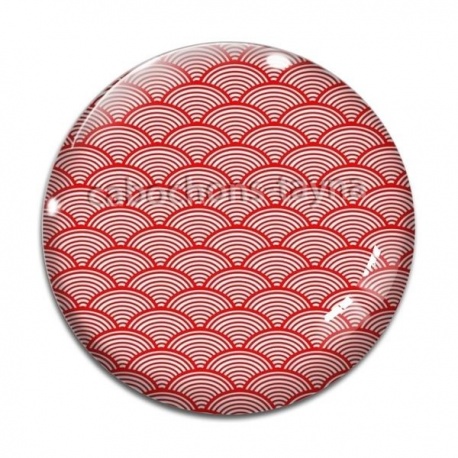 Cabochon Verre - fond divers style chinois