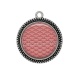 Pendentif Cabochon Argent - fond divers style chinois