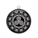 Pendentif Cabochon Argent - mandala