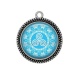 Pendentif Cabochon Argent - mandala