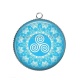 Pendentif Cabochon Argent - mandala