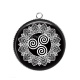 Pendentif Cabochon Argent - mandala