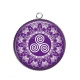 Pendentif Cabochon Argent - mandala