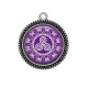 Pendentif Cabochon Argent - mandala
