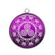 Pendentif Cabochon Argent - mandala