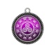 Pendentif Cabochon Argent - mandala
