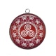 Pendentif Cabochon Argent - mandala