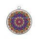 Pendentif Cabochon Argent - mandala