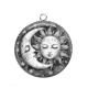 Pendentif Cabochon Argent - lune soleil
