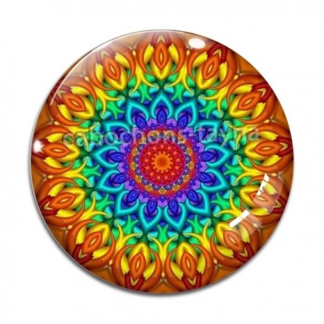 Cabochon Verre - mandala
