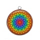 Pendentif Cabochon Argent - mandala
