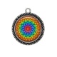 Pendentif Cabochon Argent - mandala