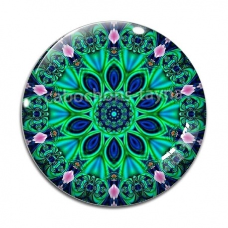 Cabochon Verre - mandala