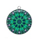 Pendentif Cabochon Argent - mandala